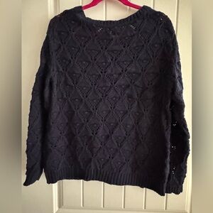 Tommy Hilfiger Dark Blue Cable Knit Sweater